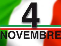 4 Novembre Festa dell’Unità Nazionale.